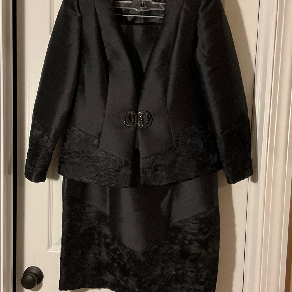 Terramina Black Elegant Dress with Jacket - Picture 6 of 7